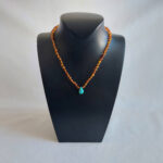 damla turkuaz tasli bal parlak yetiskin kehribar kolye