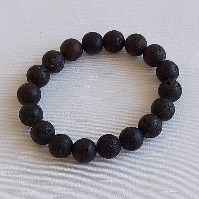 iri tasli lav desenli siyah mat yetiskin kehribar bileklik 2