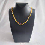 Uzun Sarı Opak Kehribar Yetişkin Kehribar Kolye